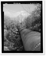 Historic Framed Print, Childs-Irving Hydroelectric Project, Childs System, Sally May-Purple Mountain Siphon Intake, Forest Service Road 708/502, Camp Verde vicinity, Yavapai County, AZ - 2,  17-7/8" x 21-7/8"