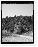 Historic Framed Print, Childs-Irving Hydroelectric Project, Childs System, Sally May-Purple Mountain Siphon, Forest Service Road 708/502, Camp Verde vicinity, Yavapai County, AZ,  17-7/8" x 21-7/8"