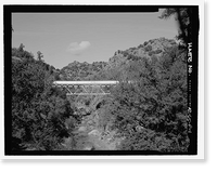 Historic Framed Print, Childs-Irving Hydroelectric Project, Childs System, Flume Bridge No. 3, Forest Service Road 708/502, Camp Verde vicinity, Yavapai County, AZ,  17-7/8" x 21-7/8"