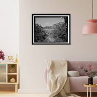 Historic Framed Print, Childs-Irving Hydroelectric Project, Childs System, Flume Bridge No. 3, Forest Service Road 708/502, Camp Verde vicinity, Yavapai County, AZ,  17-7/8" x 21-7/8"