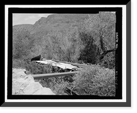 Historic Framed Print, Childs-Irving Hydroelectric Project, Childs System, Sally May-Purple Mountain Siphon Discharge, Forest Service Road 708/502, Camp Verde vicinity, Yavapai County, AZ,  17-7/8" x 21-7/8"