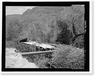 Historic Framed Print, Childs-Irving Hydroelectric Project, Childs System, Sally May-Purple Mountain Siphon Discharge, Forest Service Road 708/502, Camp Verde vicinity, Yavapai County, AZ,  17-7/8" x 21-7/8"