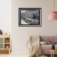 Historic Framed Print, Childs-Irving Hydroelectric Project, Childs System, Sally May-Purple Mountain Siphon Discharge, Forest Service Road 708/502, Camp Verde vicinity, Yavapai County, AZ,  17-7/8" x 21-7/8"