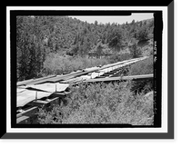 Historic Framed Print, Childs-Irving Hydroelectric Project, Childs System, Steel Flume on Trestles, Forest Service Road 708/502, Camp Verde vicinity, Yavapai County, AZ,  17-7/8" x 21-7/8"
