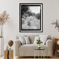 Historic Framed Print, Childs-Irving Hydroelectric Project, Childs System, Reinforced Concrete Pipe, Forest Service Road 708/502, Camp Verde vicinity, Yavapai County, AZ,  17-7/8" x 21-7/8"