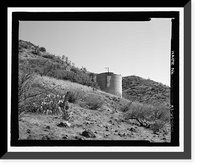 Historic Framed Print, Childs-Irving Hydroelectric Project, Childs System, Stand Pipe (Surge Tank), Forest Service Road 708/502, Camp Verde vicinity, Yavapai County, AZ,  17-7/8" x 21-7/8"