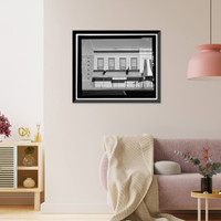 Historic Framed Print, Hart & Thrift Building, 401-407 East Weber Avenue, Stockton, San Joaquin County, CA - 7,  17-7/8" x 21-7/8"