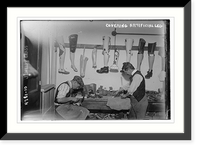 Historic Framed Print, Covering artificial leg,  17-7/8" x 21-7/8"