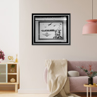 Historic Framed Print, March Air Force Base, Strategic Air Command, Combat Operations Center, 5220 Riverside Drive, Moreno Valley, Riverside County, CA - 33,  17-7/8" x 21-7/8"