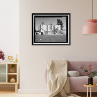 Historic Framed Print, March Air Force Base, Strategic Air Command, Utility Building, 5220 Riverside Drive, Moreno Valley, Riverside County, CA - 3,  17-7/8" x 21-7/8"