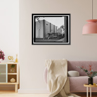 Historic Framed Print, March Air Force Base, Strategic Air Command, Utility Building, 5220 Riverside Drive, Moreno Valley, Riverside County, CA - 6,  17-7/8" x 21-7/8"