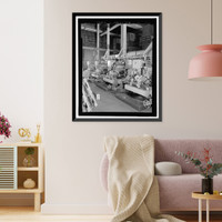 Historic Framed Print, March Air Force Base, Strategic Air Command, Utility Building, 5220 Riverside Drive, Moreno Valley, Riverside County, CA - 10,  17-7/8" x 21-7/8"