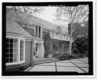 Historic Framed Print, Morris Landau House, 638 North Faring Road, Los Angeles, Los Angeles County, CA - 7,  17-7/8" x 21-7/8"