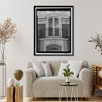 Historic Framed Print, Morris Landau House, 638 North Faring Road, Los Angeles, Los Angeles County, CA - 10,  17-7/8" x 21-7/8"