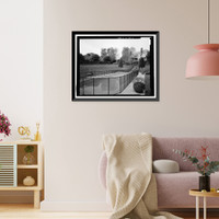 Historic Framed Print, Morris Landau House, 638 North Faring Road, Los Angeles, Los Angeles County, CA - 13,  17-7/8" x 21-7/8"