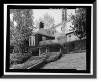 Historic Framed Print, Morris Landau House, 638 North Faring Road, Los Angeles, Los Angeles County, CA - 16,  17-7/8" x 21-7/8"