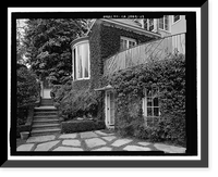 Historic Framed Print, Morris Landau House, 638 North Faring Road, Los Angeles, Los Angeles County, CA - 17,  17-7/8" x 21-7/8"
