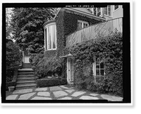 Historic Framed Print, Morris Landau House, 638 North Faring Road, Los Angeles, Los Angeles County, CA - 17,  17-7/8" x 21-7/8"