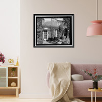 Historic Framed Print, Morris Landau House, 638 North Faring Road, Los Angeles, Los Angeles County, CA - 18,  17-7/8" x 21-7/8"