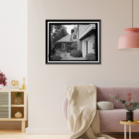 Historic Framed Print, Morris Landau House, 638 North Faring Road, Los Angeles, Los Angeles County, CA - 21,  17-7/8" x 21-7/8"