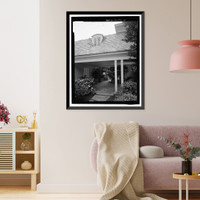 Historic Framed Print, Morris Landau House, 638 North Faring Road, Los Angeles, Los Angeles County, CA - 29,  17-7/8" x 21-7/8"