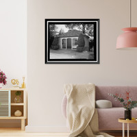 Historic Framed Print, Morris Landau House, 638 North Faring Road, Los Angeles, Los Angeles County, CA - 36,  17-7/8" x 21-7/8"