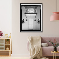 Historic Framed Print, Morris Landau House, 638 North Faring Road, Los Angeles, Los Angeles County, CA - 39,  17-7/8" x 21-7/8"