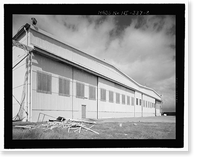 Historic Framed Print, U.S. Naval Base, Pearl Harbor, Seaplane Hangar, Lexington Boulevard, south of Enterprise Street, Pearl Harbor, Honolulu County, HI,  17-7/8" x 21-7/8"