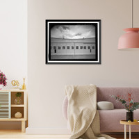 Historic Framed Print, U.S. Naval Base, Pearl Harbor, Seaplane Hangar, Lexington Boulevard, south of Enterprise Street, Pearl Harbor, Honolulu County, HI - 4,  17-7/8" x 21-7/8"