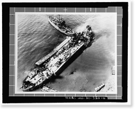 Historic Framed Print, U.S. Naval Base, Pearl Harbor, Waipio Peninsula, Waipo Peninsula, Pearl Harbor, Honolulu County, HI - 6,  17-7/8" x 21-7/8"