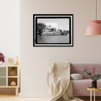 Historic Framed Print, U.S. Naval Base, Pearl Harbor, Pearl City Peninsula, Pearl Harbor, Honolulu County, HI - 4,  17-7/8" x 21-7/8"