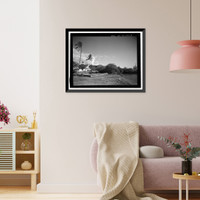 Historic Framed Print, U.S. Naval Base, Pearl Harbor, Pearl City Peninsula, Pearl Harbor, Honolulu County, HI - 8,  17-7/8" x 21-7/8"