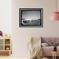 Historic Framed Print, U.S. Naval Base, Pearl Harbor, Storehouse for Defense Battalion Type, Between Port Royal Street & Fuller Way, Pearl Harbor, Honolulu County, HI,  17-7/8" x 21-7/8"