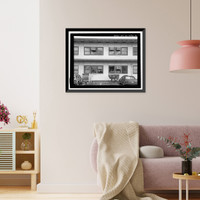 Historic Framed Print, U.S. Naval Base, Pearl Harbor, Combat Intelligence Center, Makalapa Drive in Makalapa Administration Area, Pearl Harbor, Honolulu County, HI - 2,  17-7/8" x 21-7/8"