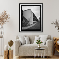 Historic Framed Print, U.S. Naval Base, Pearl Harbor, Combat Intelligence Center, Makalapa Drive in Makalapa Administration Area, Pearl Harbor, Honolulu County, HI - 5,  17-7/8" x 21-7/8"