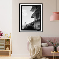 Historic Framed Print, U.S. Naval Base, Pearl Harbor, Joint Intelligence Center, Makalapa Drive in Makalapa Administration Area, Pearl Harbor, Honolulu County, HI - 4,  17-7/8" x 21-7/8"