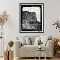 Historic Framed Print, Kennecott Copper Corporation, Concentration Mill, On Copper River & Northwestern Railroad, Kennicott, Valdez-Cordova Census Area, AK - 49,  17-7/8" x 21-7/8"