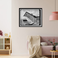 Historic Framed Print, Kennecott Copper Corporation, Leaching Plant, On Copper River & Northwestern Railroad, Kennicott, Valdez-Cordova Census Area, AK - 4,  17-7/8" x 21-7/8"