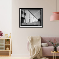 Historic Framed Print, Douglas Aircraft Company Long Beach Plant, Final Aircraft Assembly Building, 3855 Lakewood Boulevard, Long Beach, Los Angeles County, CA - 4,  17-7/8" x 21-7/8"