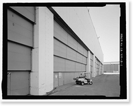 Historic Framed Print, Douglas Aircraft Company Long Beach Plant, Final Aircraft Assembly Building, 3855 Lakewood Boulevard, Long Beach, Los Angeles County, CA - 7,  17-7/8" x 21-7/8"