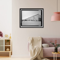 Historic Framed Print, Douglas Aircraft Company Long Beach Plant, Final Aircraft Assembly Building, 3855 Lakewood Boulevard, Long Beach, Los Angeles County, CA - 9,  17-7/8" x 21-7/8"