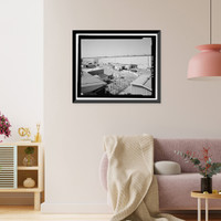 Historic Framed Print, Douglas Aircraft Company Long Beach Plant, Final Aircraft Assembly Building, 3855 Lakewood Boulevard, Long Beach, Los Angeles County, CA - 10,  17-7/8" x 21-7/8"