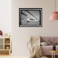 Historic Framed Print, Douglas Aircraft Company Long Beach Plant, Final Aircraft Assembly Building, 3855 Lakewood Boulevard, Long Beach, Los Angeles County, CA - 11,  17-7/8" x 21-7/8"