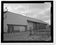 Historic Framed Print, Douglas Aircraft Company Long Beach Plant, Aircraft Parts Sub-Assembly Building, 3855 Lakewood Boulevard, Long Beach, Los Angeles County, CA,  17-7/8" x 21-7/8"