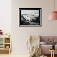 Historic Framed Print, Douglas Aircraft Company Long Beach Plant, Aircraft Parts Sub-Assembly Building, 3855 Lakewood Boulevard, Long Beach, Los Angeles County, CA - 6,  17-7/8" x 21-7/8"