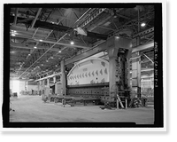 Historic Framed Print, Douglas Aircraft Company Long Beach Plant, Aircraft Parts Shipping & Receiving Building, 3855 Lakewood Boulevard, Long Beach, Los Angeles County, CA - 3,  17-7/8" x 21-7/8"