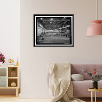 Historic Framed Print, Douglas Aircraft Company Long Beach Plant, Aircraft Parts Shipping & Receiving Building, 3855 Lakewood Boulevard, Long Beach, Los Angeles County, CA - 5,  17-7/8" x 21-7/8"