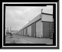 Historic Framed Print, Douglas Aircraft Company Long Beach Plant, Aircraft Parts Shipping & Receiving Building, 3855 Lakewood Boulevard, Long Beach, Los Angeles County, CA - 8,  17-7/8" x 21-7/8"