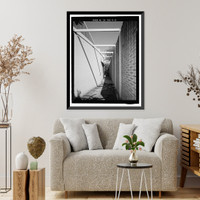 Historic Framed Print, Douglas Aircraft Company Long Beach Plant, Administration Building, 3855 Lakewood Boulevard, Long Beach, Los Angeles County, CA - 5,  17-7/8" x 21-7/8"