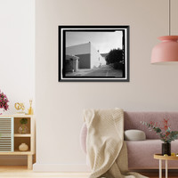 Historic Framed Print, Douglas Aircraft Company Long Beach Plant, Administration Building, 3855 Lakewood Boulevard, Long Beach, Los Angeles County, CA - 7,  17-7/8" x 21-7/8"